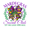 Mardi Gras Social Club DTF Print-Purple