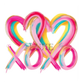 Valentines Hearts DTF Print