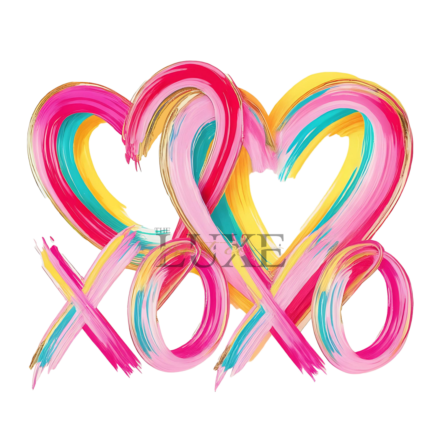 Valentines Hearts DTF Print