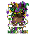 Happy Mardi Gras DTF Print