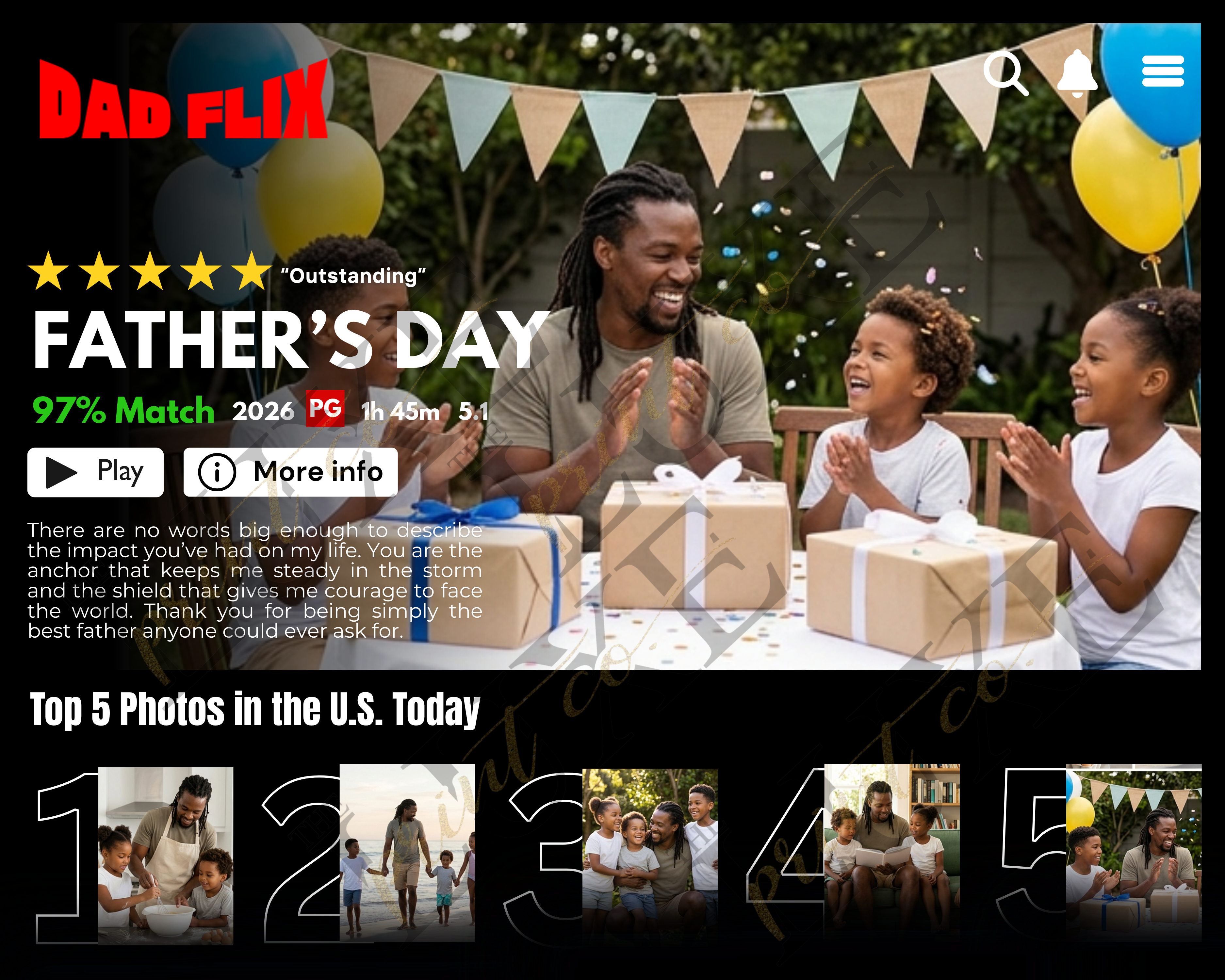 Dadflix Plaque Design #5