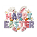 Latch Hook Happy Easter DTF Print